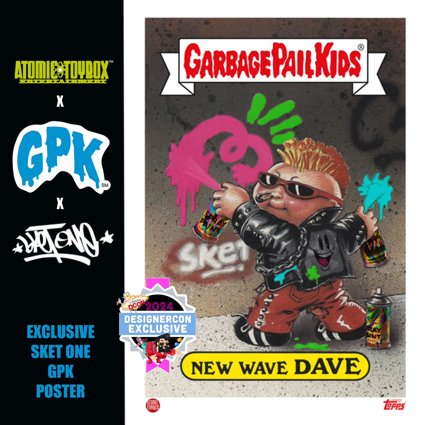 Garbage Pail Kids x Sket-One Limited Edition Poster - New Wave Dave