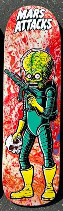 Mars Attacks Skate Deck by Tim Baron x Screaming Squeegees - MARBLE