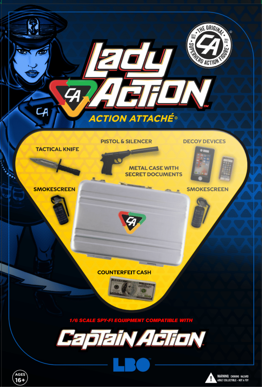 Captain Action: Lady Action Attaché 1/6 Scale Action Figure Accessories
