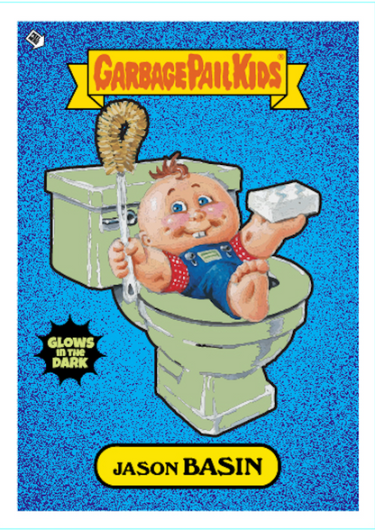 Garbage Pail Kids - SDCC Limited Edition Glow in the Dark Enamel Pin and Trading Card SET